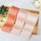 Frayed Satin Silk Ribbon 1.5" x 10 Yards x 3 Rolls Coral Dusty Coral Terracotta for Christmas Home Decor Gift Wrapping DIY Crafts Wedding Invitation Bouquets